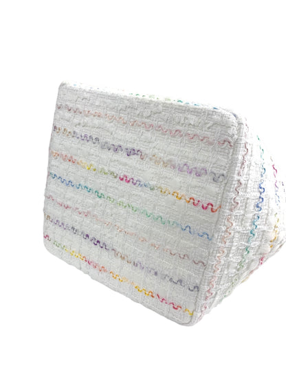 ルネ バッグ ホワイト ツィード ラインストーン ITJD1QKNCNQA