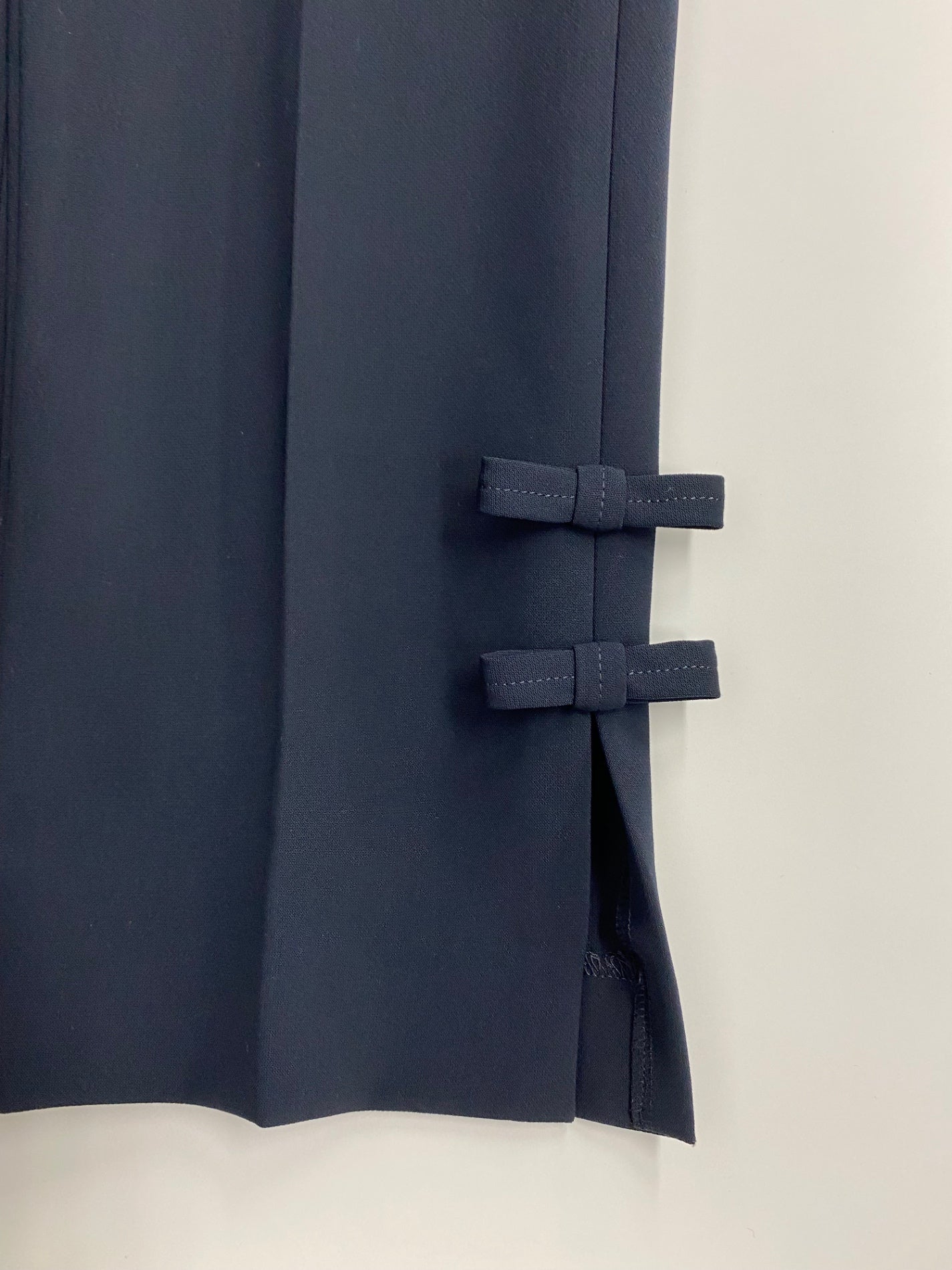 エムズグレイシー 016504 パンツ 38 ネイビー サイドリボン ITNC99YSBCBA 【SALE】