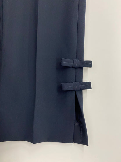 エムズグレイシー 016504 パンツ 38 ネイビー サイドリボン ITNC99YSBCBA 【SALE】