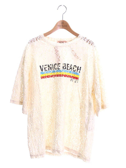 ヌメロヴェントゥーノ 22S-G141-4123 カットソー XS ベージュ VENICE BEACH レース IT5XL9KCH99Q