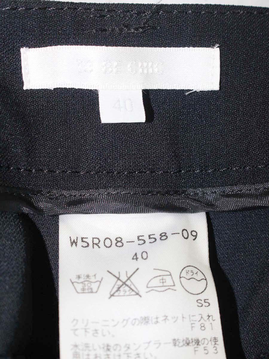 トゥービーシック W5R08-558-09 パンツ 40 ブラック サイドリボン IT84NHKZJBL0