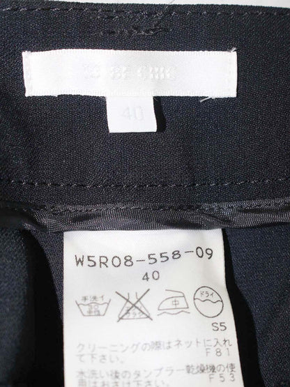 トゥービーシック W5R08-558-09 パンツ 40 ブラック サイドリボン IT84NHKZJBL0