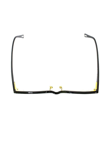 ユウイチトヤマ U-167 メガネ ブラック/ゴールド セルフレーム フルリム ウェリントン ITBA85239GZ0