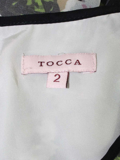 トッカ LAUNDRY LINE KALMIA OPTOLM0530 ワンピース 2 ブラック フラワーモチーフ ITRO7LGWRSKC