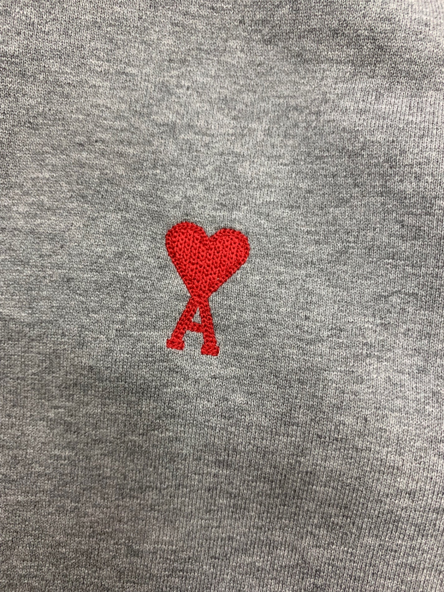 アミパリス SMALL ADC HOODIE BFUSW200.730 パーカー M グレー プルオーバー フーディー ハートロゴ ITX8J7E9EOUO