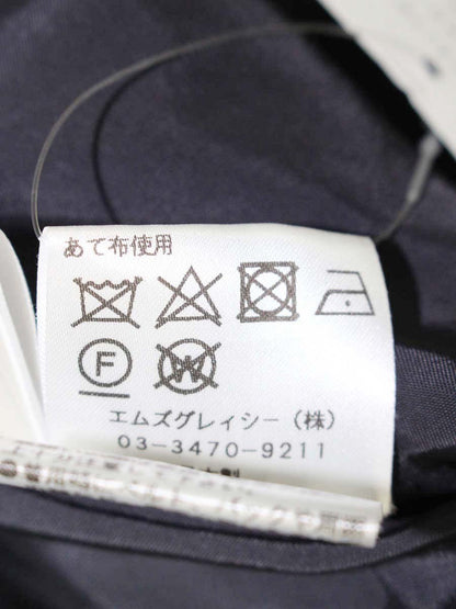 エムズグレイシー 811716 ワンピース 38 ネイビー フラワーモチーフ リボン ITIBYRES0GTN