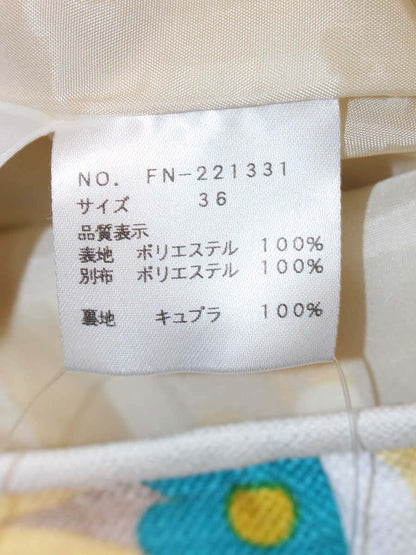 エムズグレイシー 221331 ワンピース 36 ベージュ フラワーモチーフ IT1TQ3QS4WLS