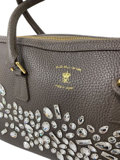 エーディーエムジェイ トートバッグ グレージュ ショルダー 2way レザー スワロフスキー IT1ML69CYCZU