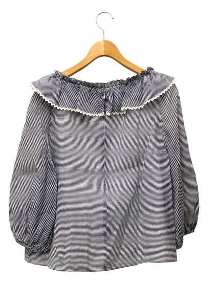 エムズグレイシー Frill Collar Blouse 910308 シャツ ブラウス 38 ブルー ITLIKQ24S93W