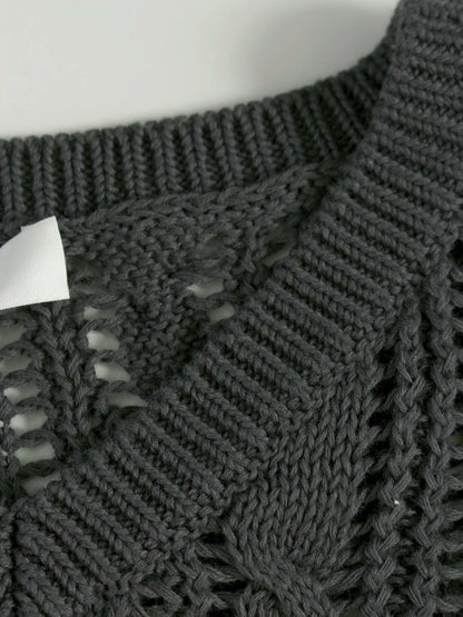 エブール ギマテープミックスパターン ニットトップス  39109800466 グレー IT2NT0TTRXNK 【SALE】