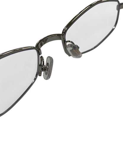 ジェントルモンスター x Maison Margiela MM218 02 メガネ シルバー / クリア メタル フルリム アングルド・オーバルシェイプ ITTHCZPB06LE