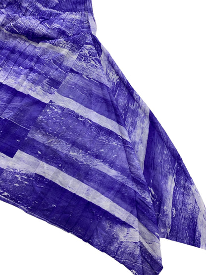 プリーツプリーズイッセイミヤケ PP31-JH925  ワンピース 3 パープル 波柄 プリーツ ITDE2WRZL1J0