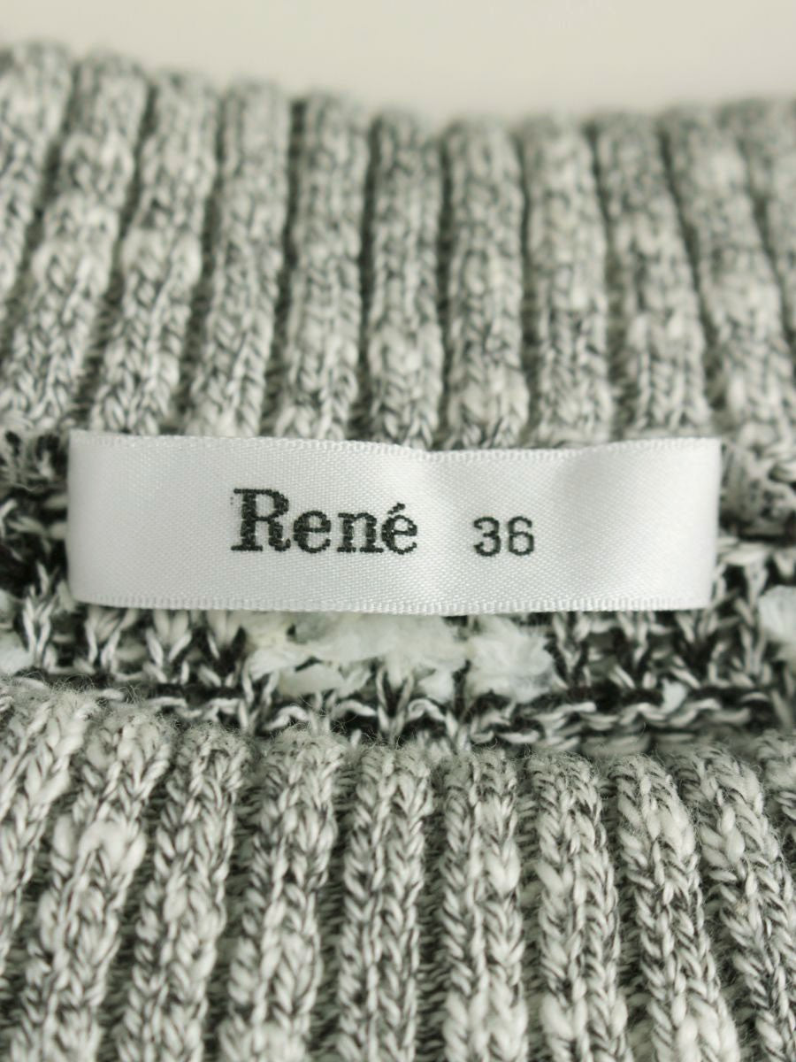 ルネ 6122300 ニット 36 グレー ツイード IT4LX1PMFT4W 【SALE】