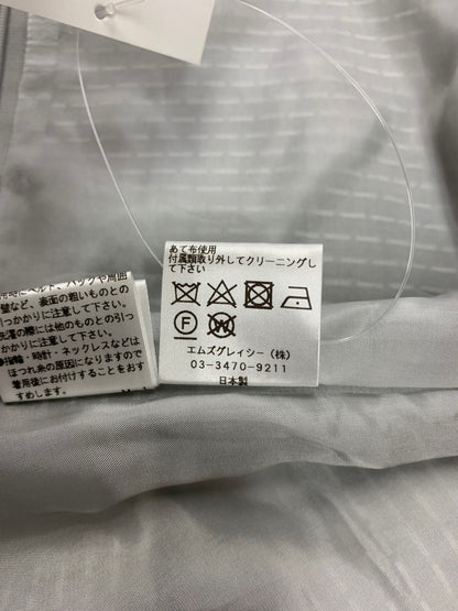 エムズグレイシー 010515 チュニック 38 グレー フレアスリーブ リボン IT91QRY71PM8