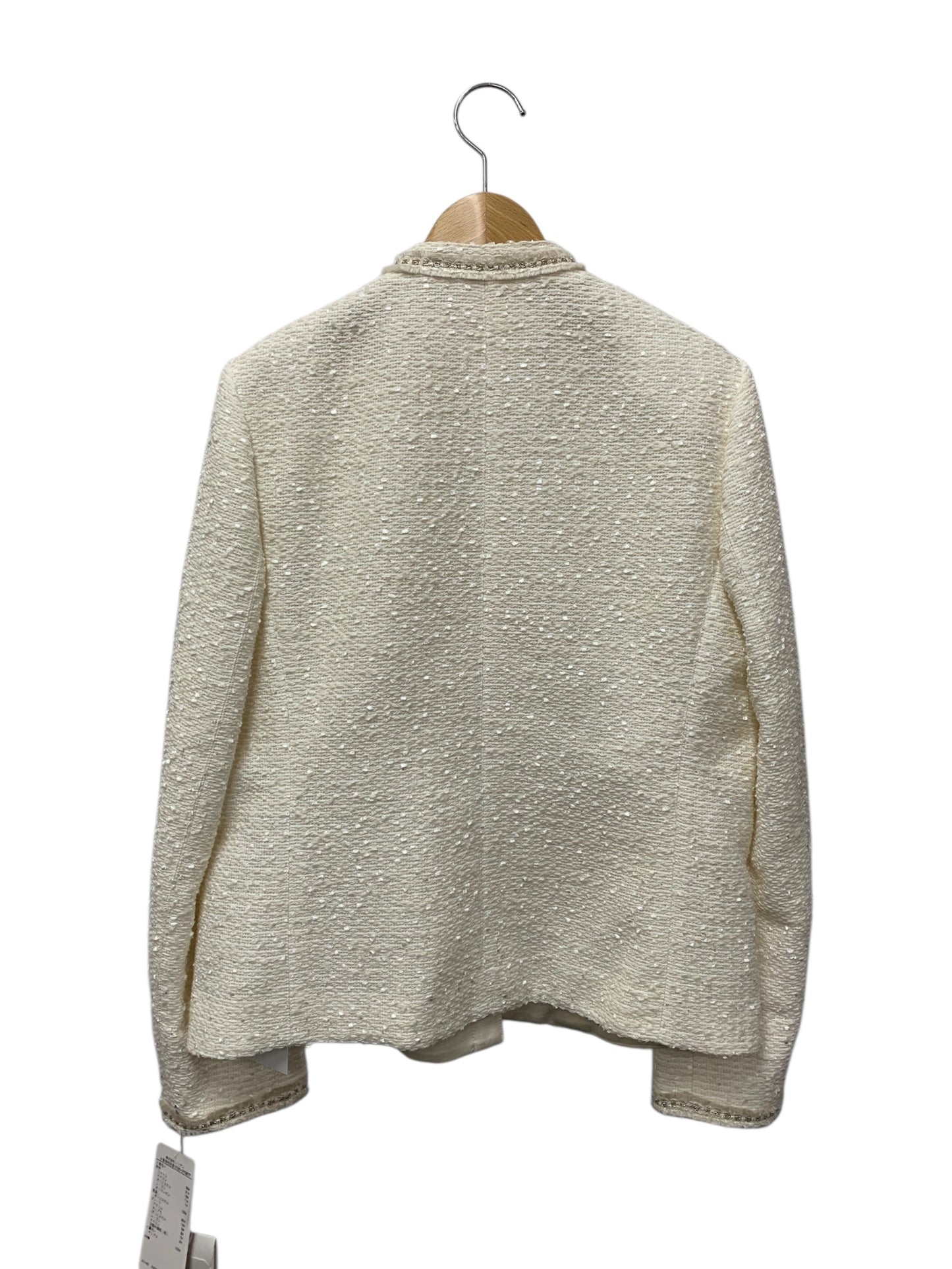 ロシャス AV-0400146 RZ24-00507AJ ノーカラージャケット 11 ホワイト ツイード ITRS5VDTZGYG