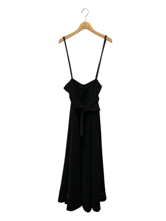 エムズグレイシー 216509 パンツ 40 ブラック サスペンダー付きワイドパンツ ITWEGYERKI5K