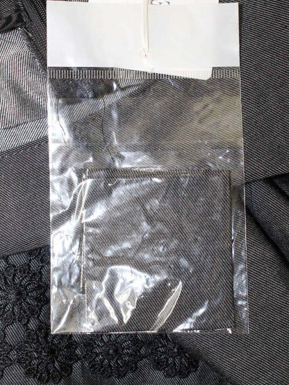 ギャラリービスコンティ 1228067 ワンピース 3 ブラック デニム リボン 花 刺繍 ITX1CD0S0IIO