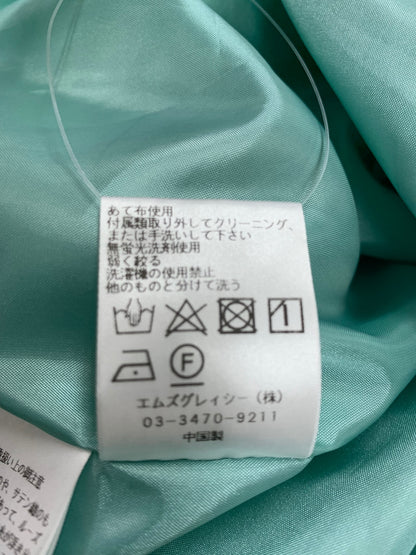 エムズグレイシー 裾刺繍タックワンピ―ス 411349 38 グリーン IT24K4RCW7PC