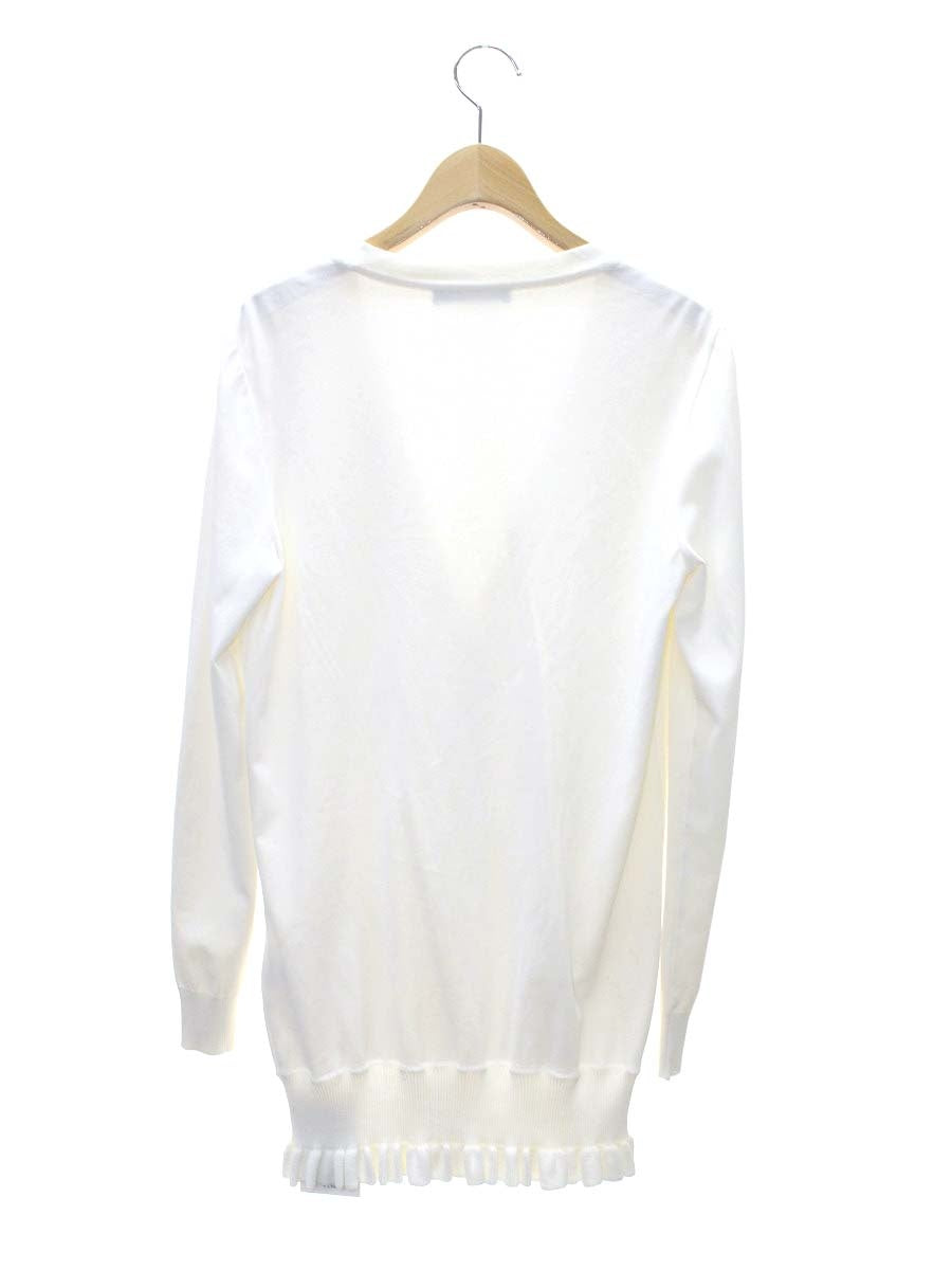 フォクシーニューヨーク Long Sleeve Ruffle Hem Cardigan 36193 カーディガン 38 ホワイト IT9XT28ZKDO2