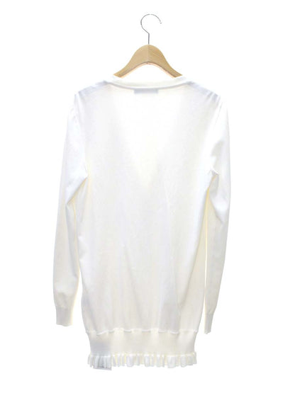 フォクシーニューヨーク Long Sleeve Ruffle Hem Cardigan 36193 カーディガン 38 ホワイト IT9XT28ZKDO2
