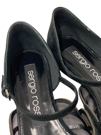 セルジオロッシ SR MERMAID-BALLERINAS B09720MAFM46170.1000 バレエフラットシューズ 36 1/2 ブラック ITO4L35GY934 【SALE】