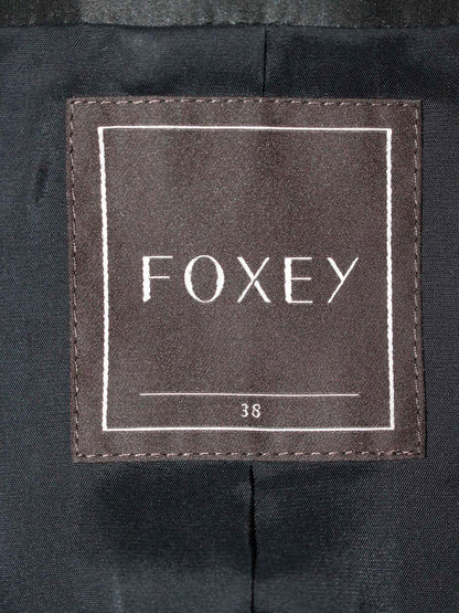 フォクシーブティック 35559 ジャケット 38 ネイビー ツイード ジップアップ IT7A7H42IM7C