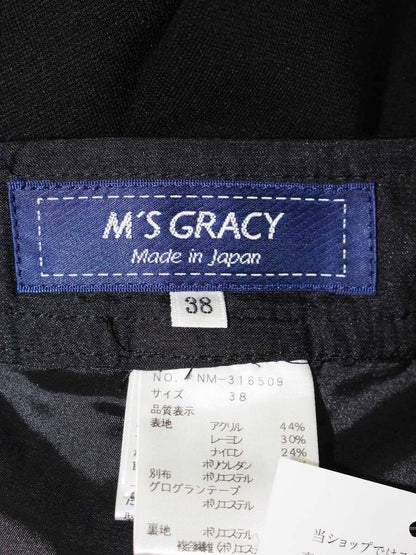 エムズグレイシー 316509 パンツ 38 ブラック リボン ITPDARIBRSPI