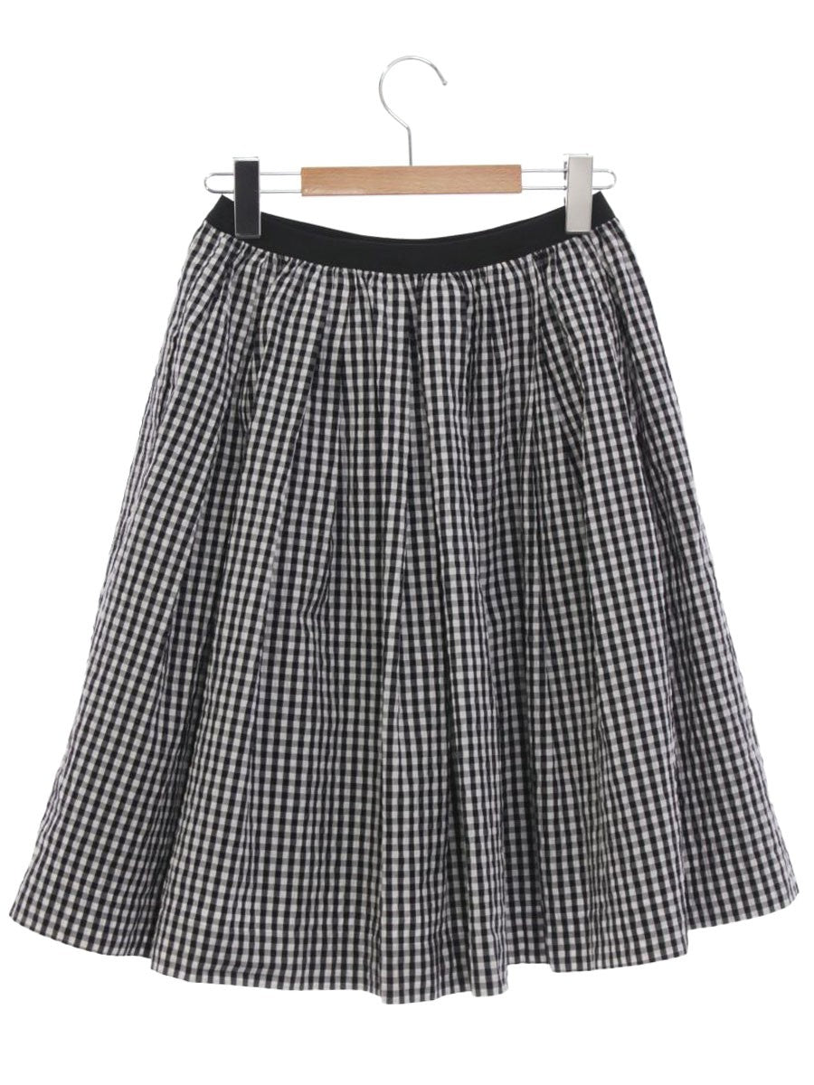 エムズグレイシー 627309 スカート 40 ホワイト ギンガムチェック IT59TDJX0XS4