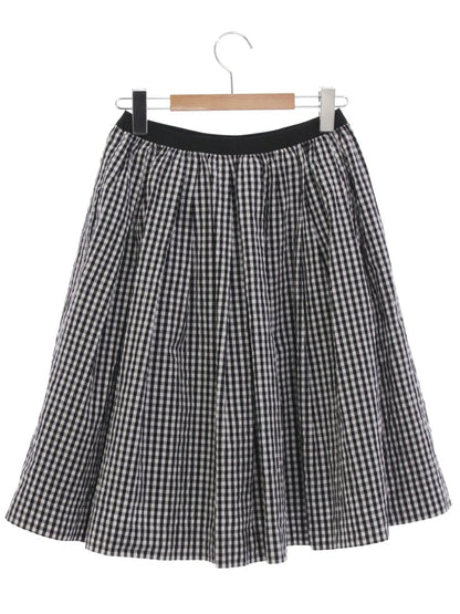 エムズグレイシー 627309 スカート 40 ホワイト ギンガムチェック IT59TDJX0XS4