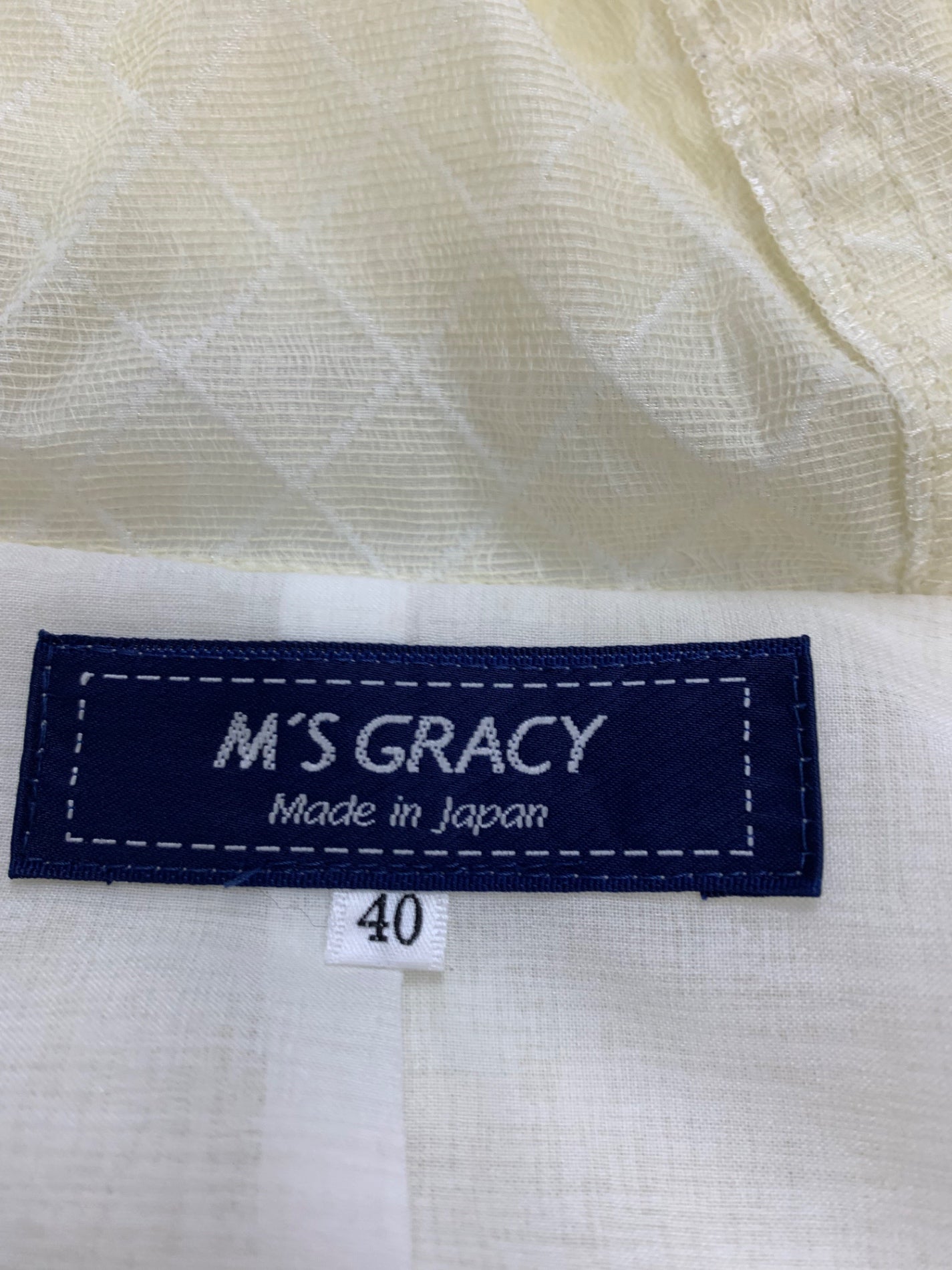 エムズグレイシー 414121 フードジャケット 40 アイボリー キルティング フリル ITWIR0W7PCV6