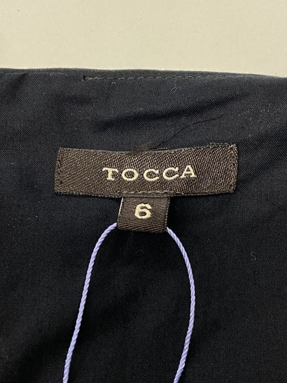 トッカ OPTOYA0020 ワンピース 6 ブラック フラワーモチーフ 刺繍 IT5A5EZBFCU2