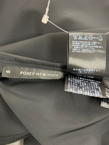 フォクシーニューヨーク Rainy ボワントレンチ 28899 コート 42 ブラック ITB4DAU58DSK