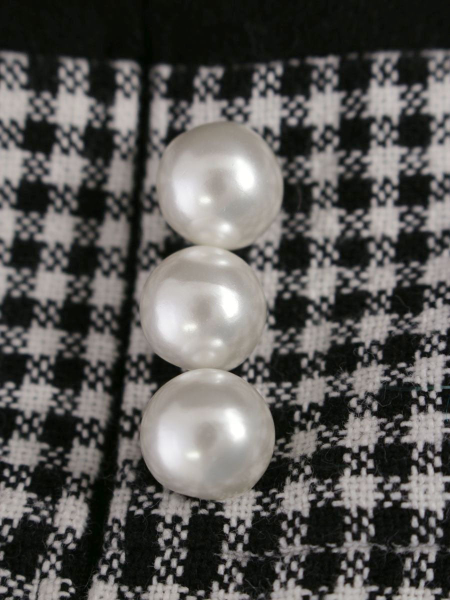 トッカ OPTOKW0450 ワンピース 2 ブラック 素材切替 千鳥柄 ITKDYM9UYBNQ