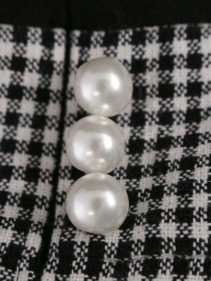 トッカ OPTOKW0450 ワンピース 2 ブラック 素材切替 千鳥柄 ITKDYM9UYBNQ