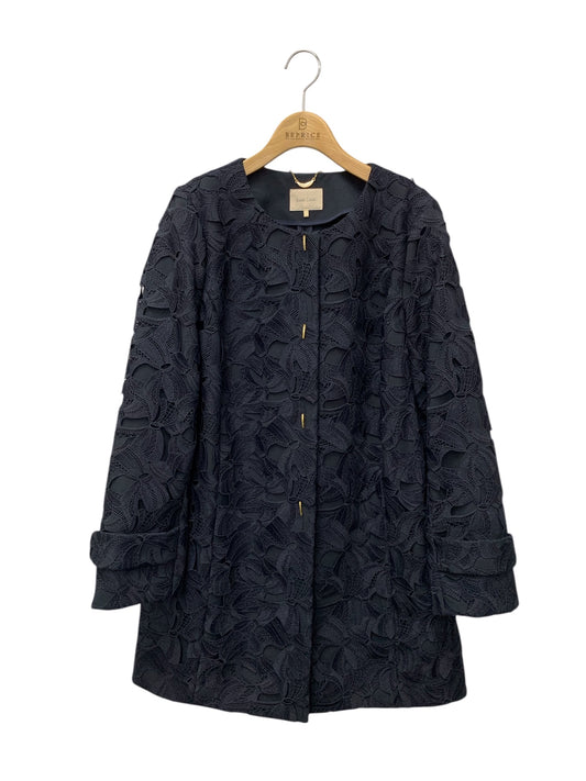 ローズティアラ 51101-701 ノーカラーコート 42 ネイビー レース IT8A7VGLGKUG