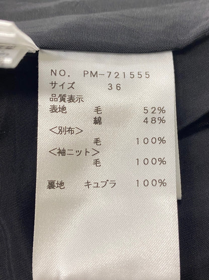 エムズグレイシー 721555 ワンピース 36 ブラック リボンモチーフ ウール ITFMZH2YLE80