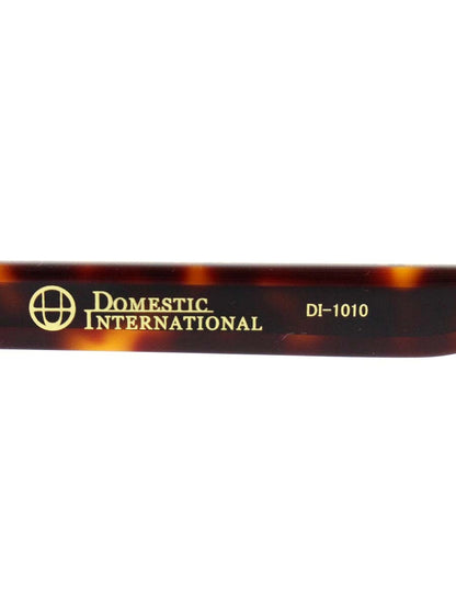 ドメスティックインターナショナル DI-1010 メガネ ブラウン セルフレーム フルリム ウェリントンシェイプ ITPF9GMU1GA6