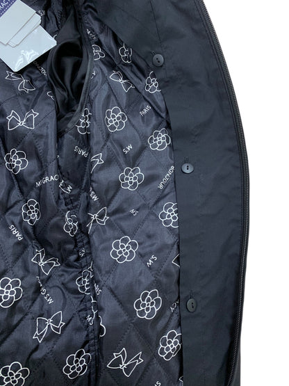 エムズグレイシー 219101 コート 40 ブラック フリルフーディーコート ライナー付 ITMR6CD1MVDW