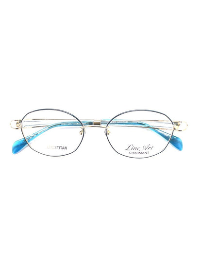 ラインアートシャルマン XL1745 メガネ グリーン/ゴールド コンビフレーム  フルリム オーバル ITLVEEB61P4S