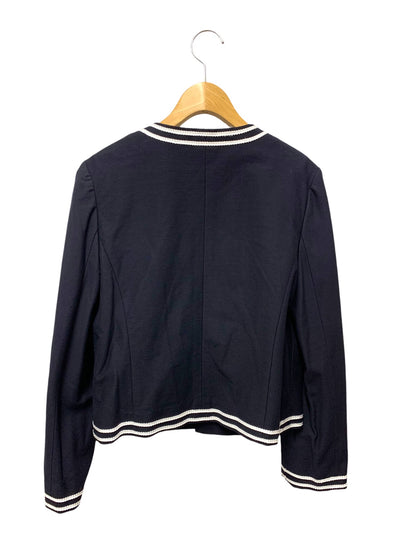 エムズグレイシー 724120 セットアップ 42 ネイビー ジャケット スカート 花 ラインストーン IT6BYWZATA5S