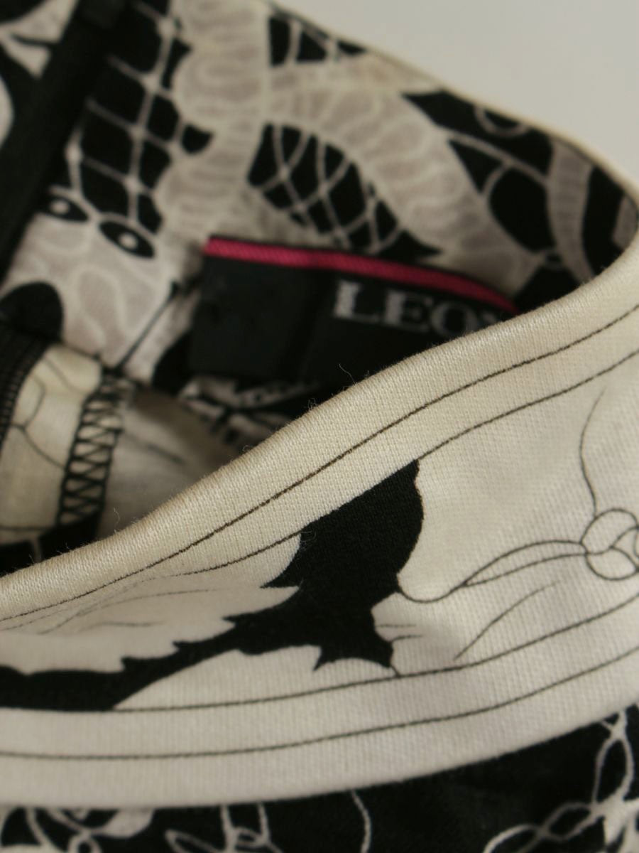 レオナールファッション 0339127 カットソー LL ブラック/ホワイト フラワープリント 半袖 ITMZWOBJTH45 【SALE】