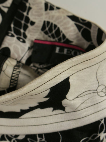 レオナールファッション 0339127 カットソー LL ブラック/ホワイト フラワープリント 半袖 ITMZWOBJTH45 【SALE】