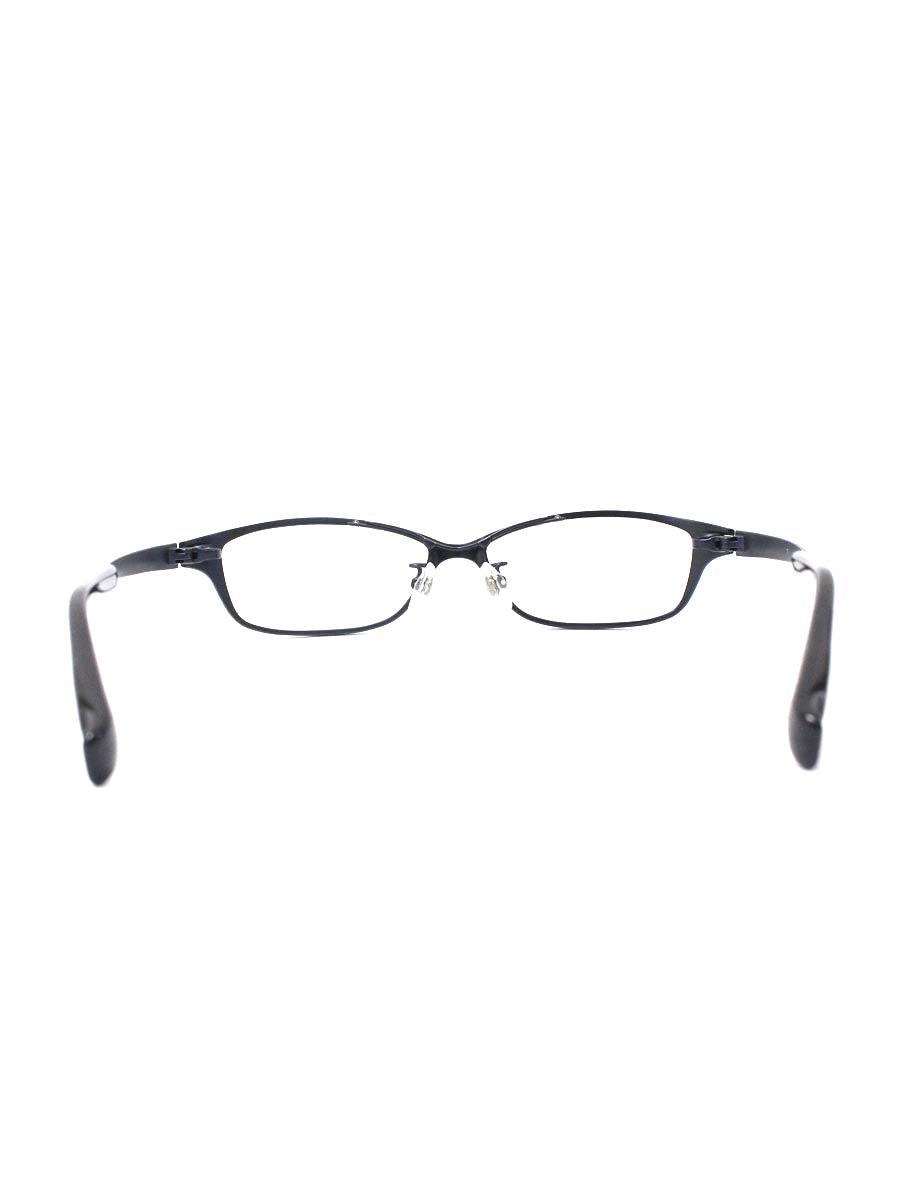 フォーナインズ S-820T メガネ ダークブルーマット スクエア メタルフレーム col.7 ITJFYAJH2HMM