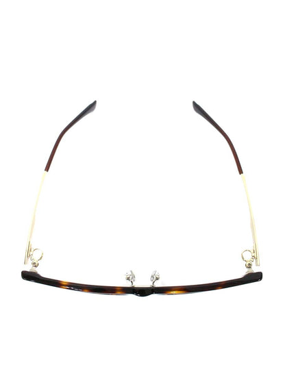 フォーナインズ 999.9×FERRAGAMOコラボ SF9017 メガネ ブラウン/ゴールド コンビ フルリム スクエアシェイプ IT2WH0WQBZSQ