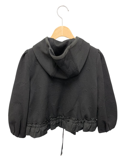 エムズグレイシー 214109 アウター 40 ブラック フード カメリア IT86ARHARFL7