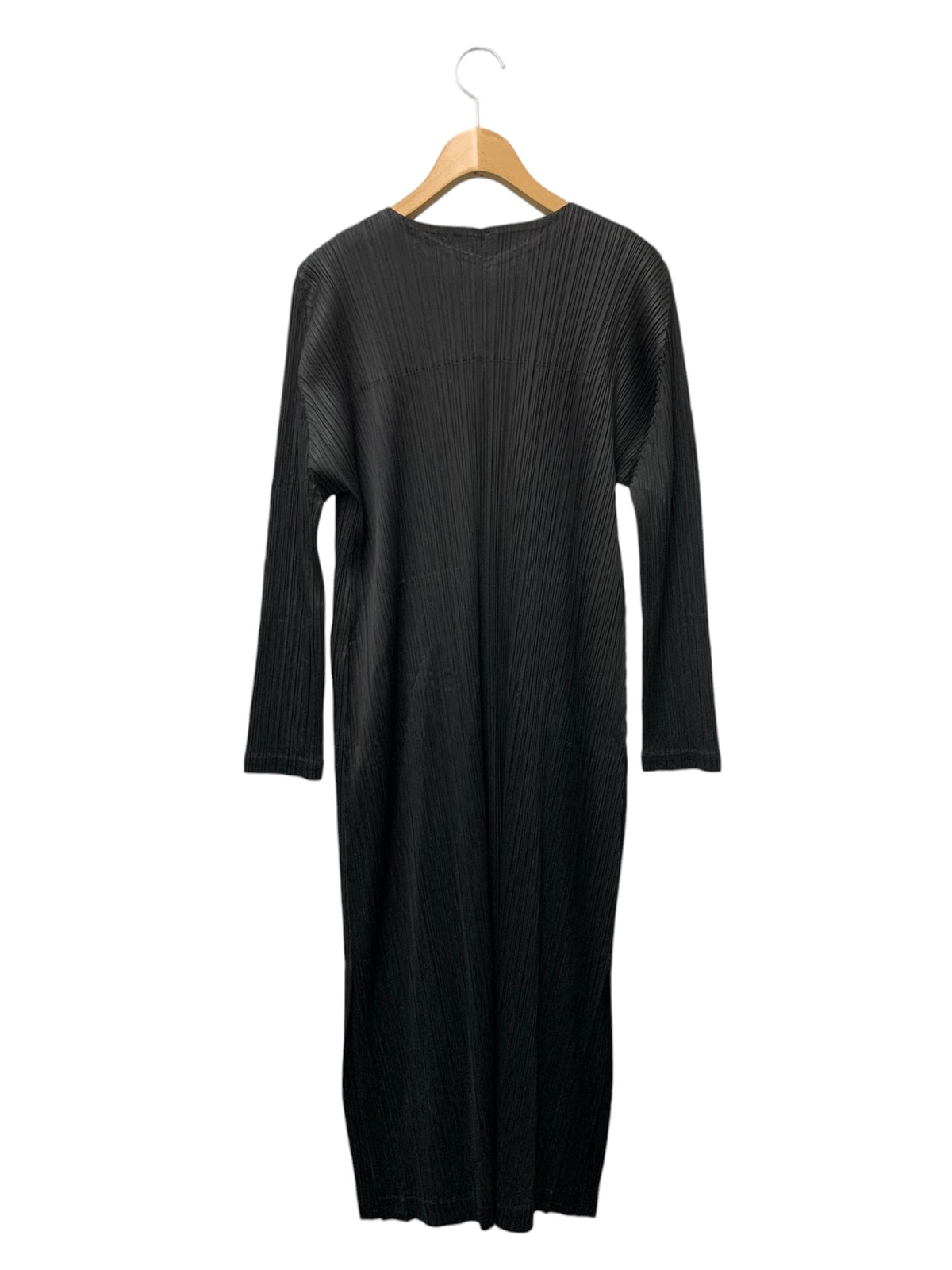 プリーツプリーズ イッセイミヤケ MONTHLY COLORS : FEBRUARY PP51JA124 ロングカーディガン 3 ブラック ITZ9SZYH1DSK