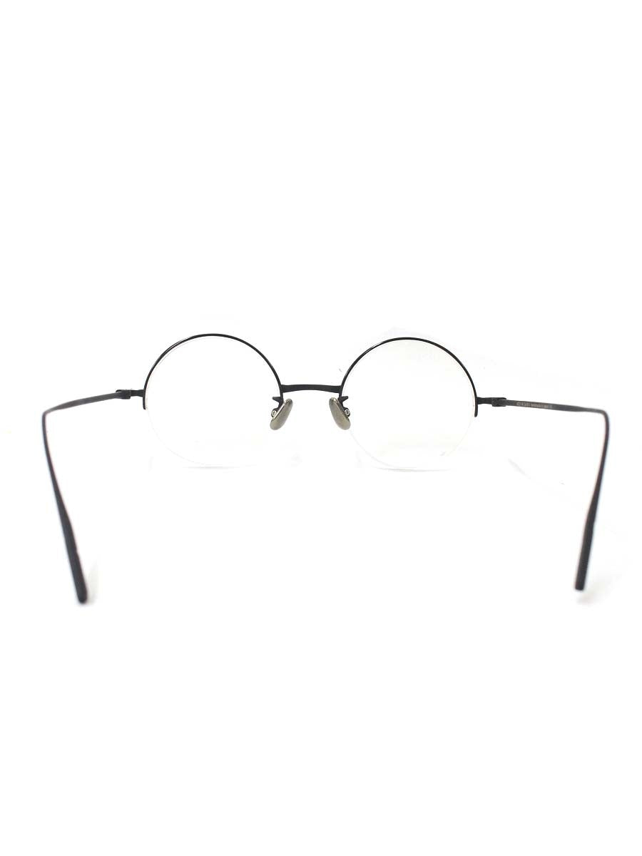 オージーバイオリバーゴールドスミス BIOLOGIST メガネ ブラック ラウンド ハーフリム メタルフレーム ITFWM7PM81BI