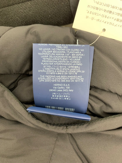 ヘルノ PI0848D 39601 ダウンコート 38 ブラック 切替 ジップアップ ITYB9YPUEPCY