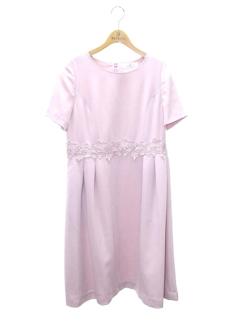 ギャラリービスコンティ 1128977 ワンピース 3 ピンク フラワーモチーフ レース IT3MB3WVDRQC 【SALE】