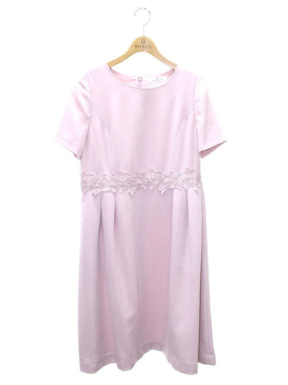 ギャラリービスコンティ 1128977 ワンピース 3 ピンク フラワーモチーフ レース IT3MB3WVDRQC 【SALE】